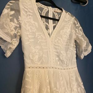 Altar’d State white floral dress great for bride